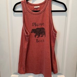 Maurices Salmon Mama Bear Tank Top L